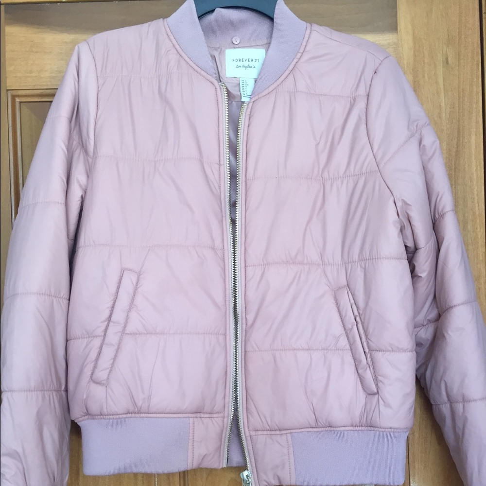 Forever 21 pink bomber jacket